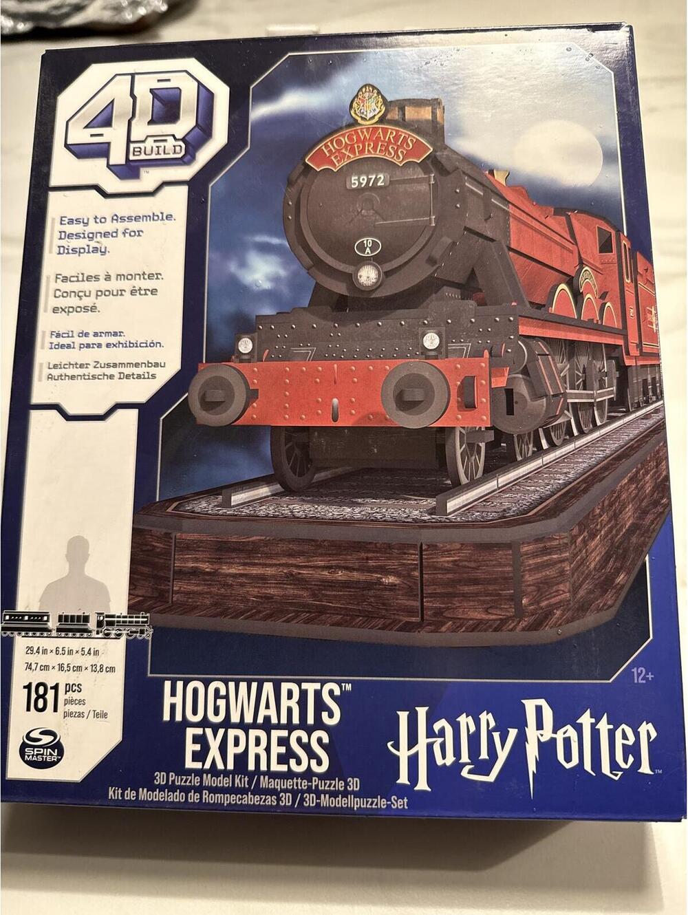 4D Build Harry Potter Hogwarts Express 3D Puzzle Model Kit - 181 Pcs -NEW/UNUSED
